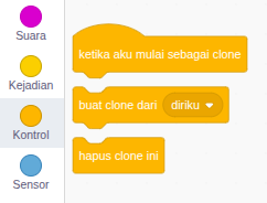 Kontrol - Blok Duplikasi di Scratch